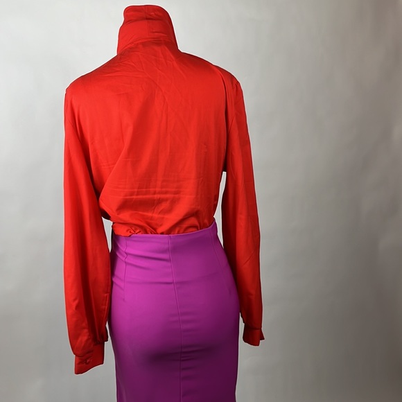 ❤️ True vintage red blouse with bow - Picture 7 of 11